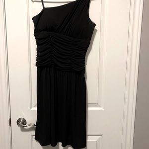 Black one shoulder Max & Cleo dress